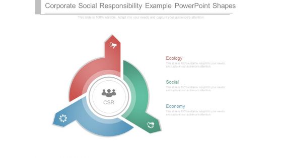 Corporate Social Responsibility Example Powerpoint Shapes