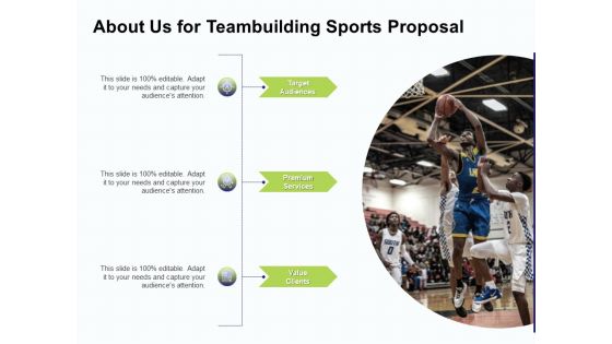 Corporate Sports Team Engagement About Us For Teambuilding Sports Proposal Premium Rules PDF