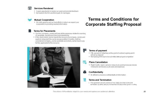 Corporate Staffing Proposal Ppt PowerPoint Presentation Complete Deck With Slides