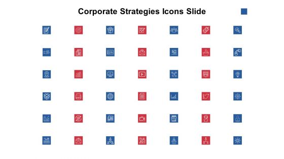 Corporate Strategies Icons Slide Ppt PowerPoint Presentation Styles Example