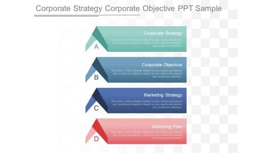 Corporate Strategy Corporate Objective Ppt Sample