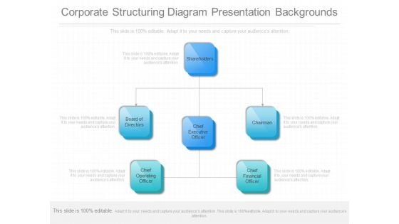 Corporate Structuring Diagram Presentation Backgrounds