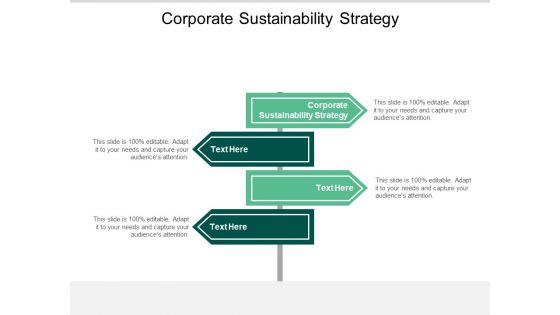 Corporate Sustainability Strategy Ppt PowerPoint Presentation File Design Inspiration Cpb