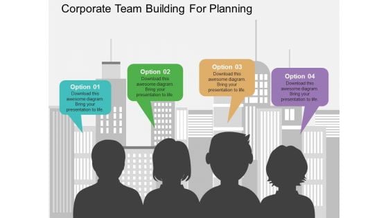 Corporate Team Building For Planning Powerpoint Templates