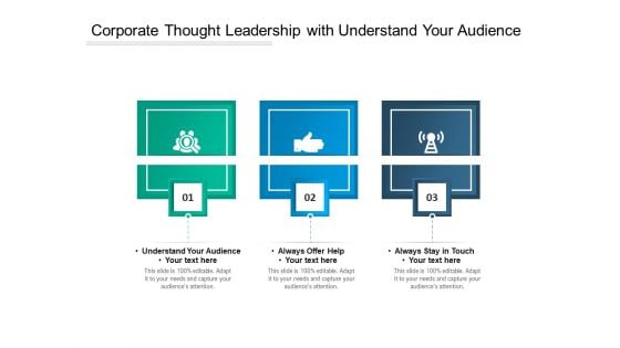 Corporate Thought Leadership With Understand Your Audience Ppt PowerPoint Presentation File Good PDF