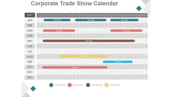 Corporate Trade Show Calendar Ppt PowerPoint Presentation Infographics