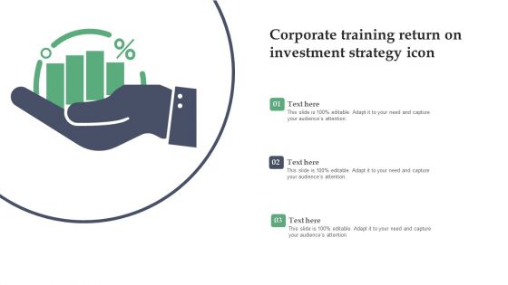 Corporate Training Return On Investment Strategy Icon Ppt Professional Layout Ideas PDF