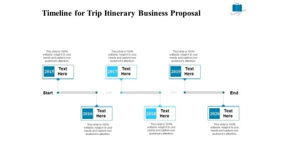 Corporate Travel Itinerary Timeline For Trip Itinerary Business Proposal Ppt Summary Slide Portrait