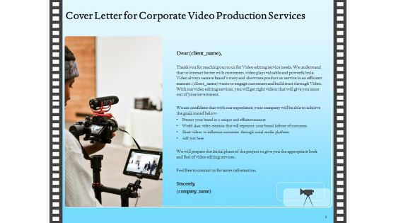 Corporate Video Proposal Template Ppt PowerPoint Presentation Complete Deck With Slides