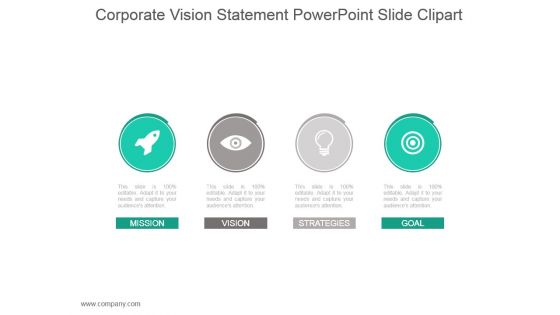 Corporate Vision Statement Powerpoint Slide Clipart