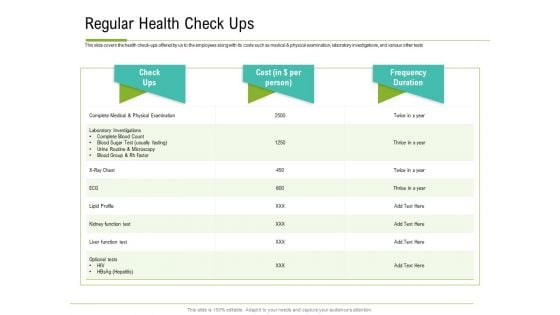 Corporate Wellness Consultant Regular Health Check Ups Template PDF