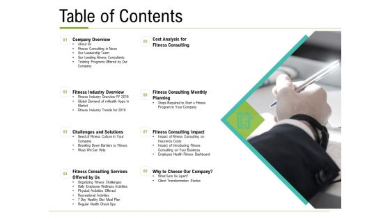 Corporate Wellness Consultant Table Of Contents Ideas PDF Corporate Wellness Consultant Table Of Contents Ideas PDF