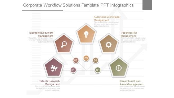 Corporate Workflow Solutions Template Ppt Infographics