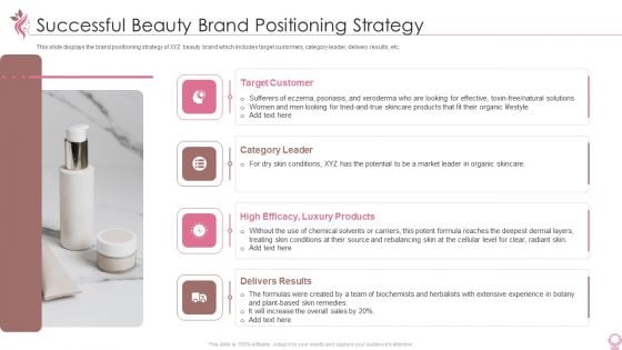 Cosmetics And Personal Care Venture Startup Successful Beauty Brand Positioning Strategy Download PDF