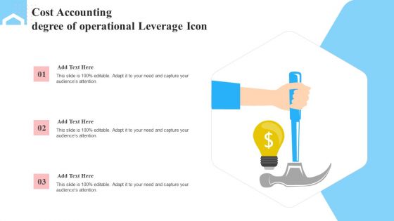 Cost Accounting Degree Of Operational Leverage Icon Themes PDF