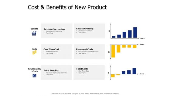 Cost And Benefits Of New Product Ppt PowerPoint Presentation Infographic Template Icon