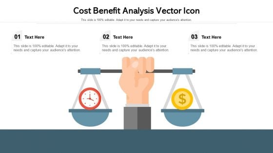 Cost Benefit Analysis Vector Icon Ppt Templates PDF
