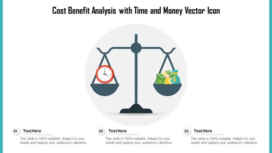 Cost Benefit Analysis With Time And Money Vector Icon Ppt Outline Picture PDF