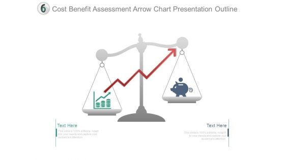 Cost Benefit Assessment Arrow Chart Presentation Outline