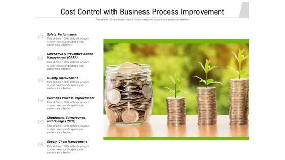 Cost Control With Business Process Improvement Ppt PowerPoint Presentation File Demonstration PDF