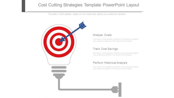 Cost Cutting Strategies Template Powerpoint Layout