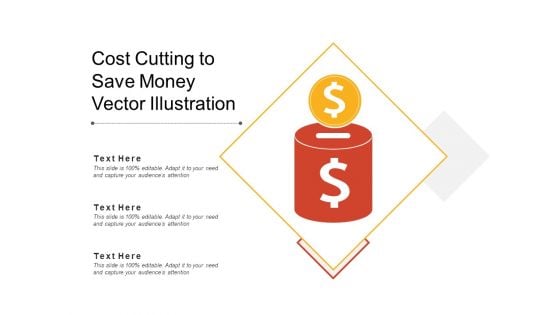 Cost Cutting To Save Money Vector Illustration Ppt PowerPoint Presentation File Pictures PDF