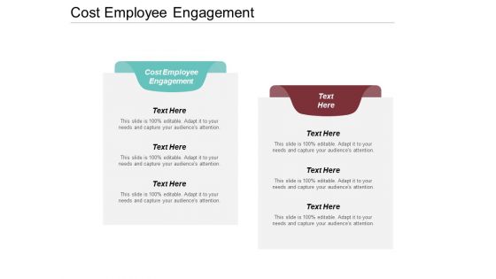 Cost Employee Engagement Ppt PowerPoint Presentation Summary Sample Cpb