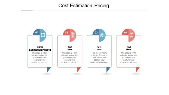 Cost Estimation Pricing Ppt PowerPoint Presentation Infographic Template Mockup Cpb