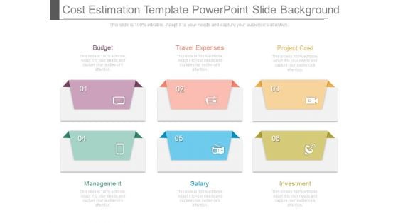 Cost Estimation Template Powerpoint Slide Background