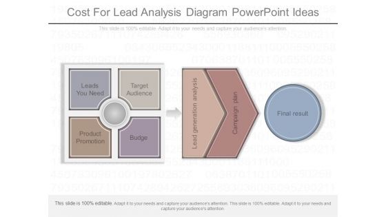 Cost For Lead Analysis Diagram Powerpoint Ideas