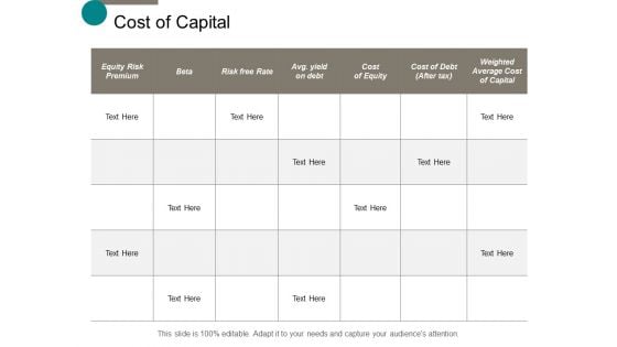 Cost Of Capital Business Ppt Powerpoint Presentation Outline Examples