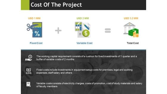 Cost Of The Project Ppt PowerPoint Presentation Outline Example