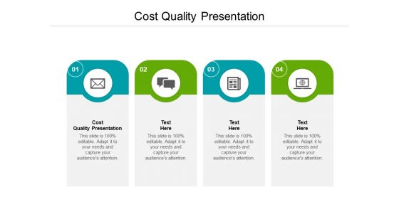 Cost Quality Presentation Ppt PowerPoint Presentation Slides Summary Cpb Pdf