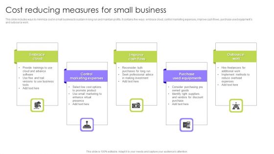 Cost Reducing Measures For Small Business Microsoft PDF