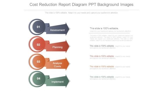 Cost Reduction Report Diagram Ppt Background Images