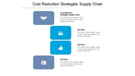 Cost Reduction Strategies Supply Chain Ppt PowerPoint Presentation Professional Brochure Cpb Pdf