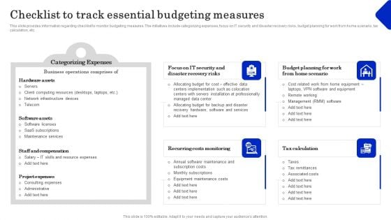 Cost Revenue Management As Crucial Business Technique Checklist To Track Essential Budgeting Introduction PDF