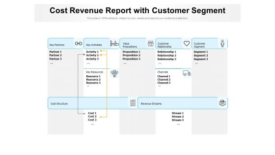 Cost Revenue Report With Customer Segment Ppt PowerPoint Presentation Gallery Example PDF