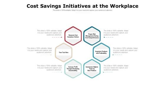 Cost Savings Initiatives At The Workplace Ppt PowerPoint Presentation Ideas Examples