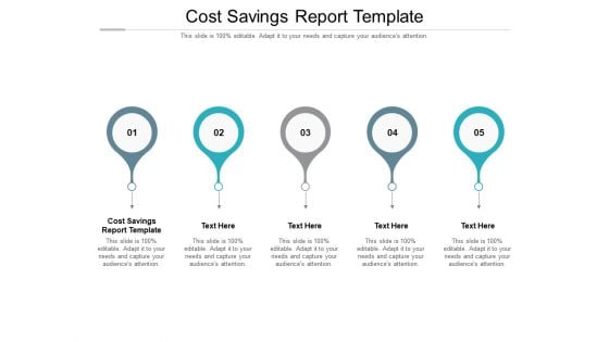 Cost Savings Report Template Ppt PowerPoint Presentation Gallery Format Cpb Pdf