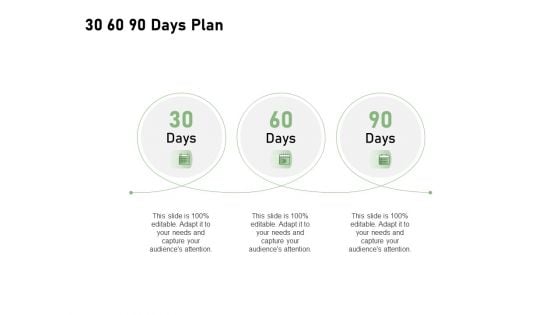 Cost Savings To A Company 30 60 90 Days Plan Sample PDF