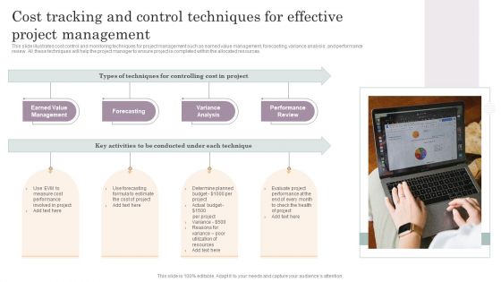Cost Tracking And Control Techniques For Effective Project Management Information PDF