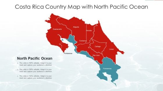 Costa Rica Country Map With North Pacific Ocean Topics PDF