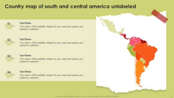 Country Map Of South And Central America Ppt PowerPoint Presentation Complete With Slides Slide02