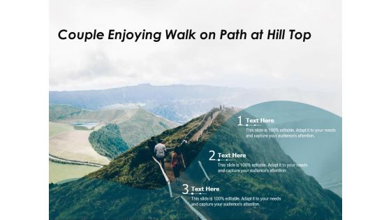 Couple Enjoying Walk On Path At Hill Top Ppt Powerpoint Presentation Professional Layout Ideas Pdf