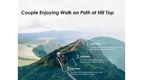 Couple Enjoying Walk On Path At Hill Top Ppt Powerpoint Presentation Professional Layout Ideas Pdf