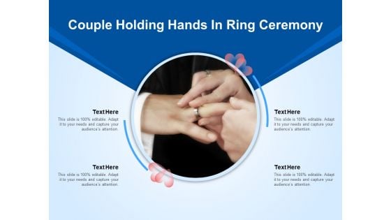 Couple Holding Hands In Ring Ceremony Ppt PowerPoint Presentation Professional Format PDF