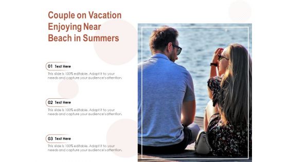 Couple On Vacation Enjoying Near Beach In Summers Ppt PowerPoint Presentation File Slideshow PDF