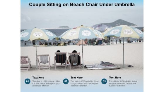 Couple Sitting On Beach Chair Under Umbrella Ppt PowerPoint Presentation Pictures Clipart Images