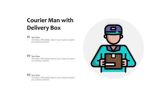 Courier Man With Delivery Box Ppt PowerPoint Presentation Summary Mockup PDF